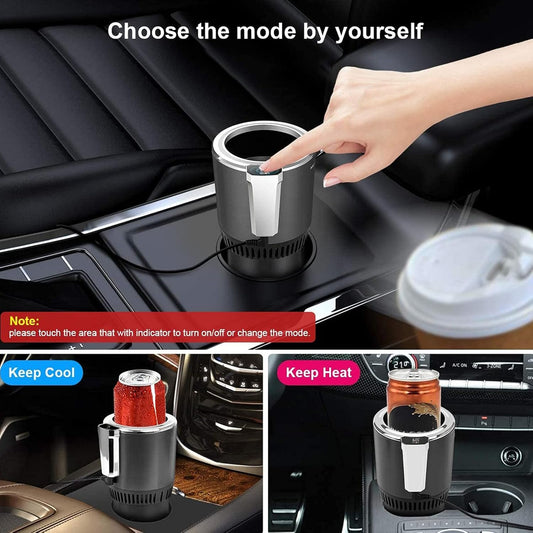 Car Cooling Heating Cup Holder,2‑in‑1 Smart Auto Cup